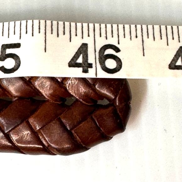 Vintage COACH 5922 Men's Belt 40" Braided Leather Brass Classic Preppy Luxury - Picture 8 of 8